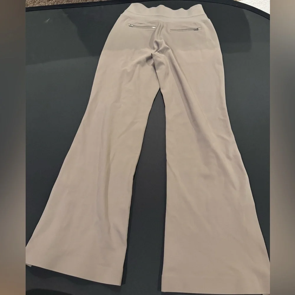 Athleta Venice Wide Leg Lounge Pants Small Petite Taupe Neutral Flare Abalone - Picture 3 of 10